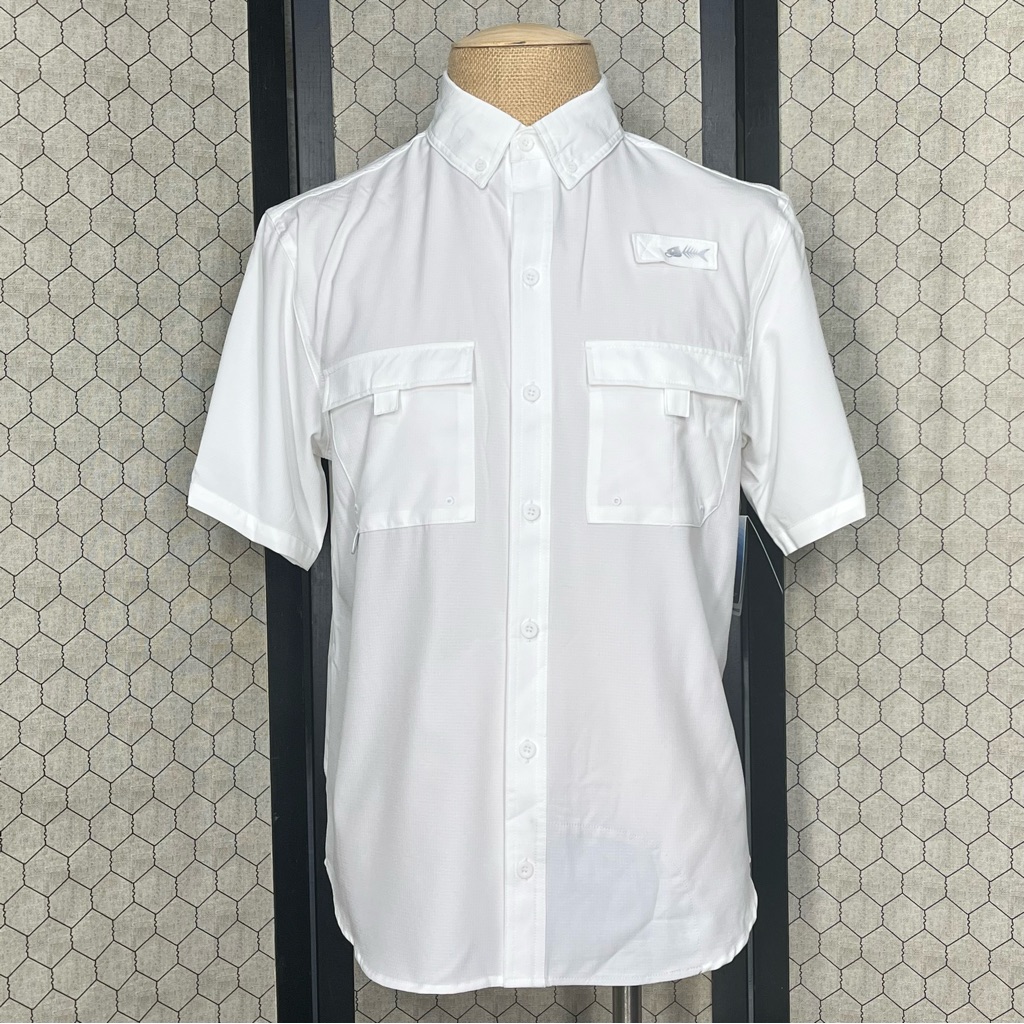 Silver Bait Men's Performance Short Sleeve Button Down Sportsman Shirt